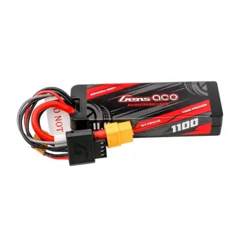 Lipo Gens ace G-Tech 1100mAh 11.1V 3S1P 60C GRP-76 kieto korpuso baterija su XT60 jungtimi