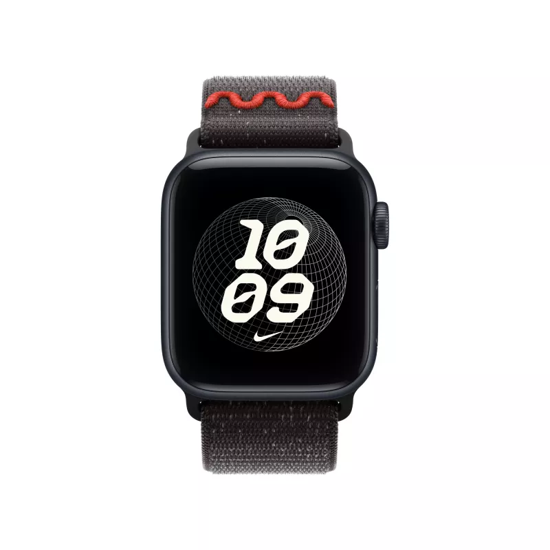 Apple Nike Sport Loop juosta juoda nailonas, perdirbtas poliesteris, spandeksas