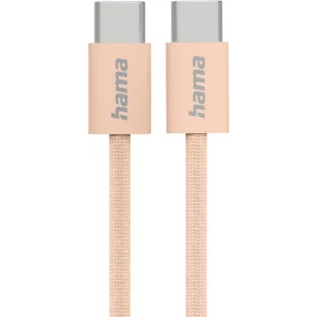 Hama Fabric USB laidas USB 2.0 1 m USB C Oranžinis