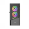 PC korpusas GEMBIRD Fornax 4300 Midi Tower ATX, grūdintas stiklas, 2x3,5 colio skyriai, 3x2,5 colio skyriai, ARGB ventiliatorių palaikymas, USB 3.2 Gen1