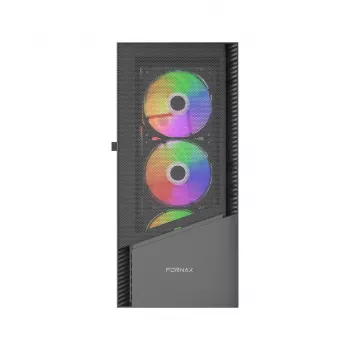 PC korpusas GEMBIRD Fornax 4300 Midi Tower ATX, grūdintas stiklas, 2x3,5 colio skyriai, 3x2,5 colio skyriai, ARGB ventiliatorių palaikymas, USB 3.2 Gen1
