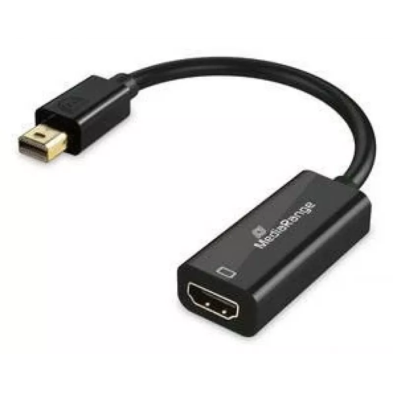 Mini DisplayPort į HDMI keitiklis MediaRange MRCS236, 10 Gbps, 20 cm, juodas