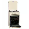 Dujinė-elektrinė viryklė MPM MPM-56-KRM-14, 56 cm, 4 dujų degikliai, elektrinė orkaitė, kreminė