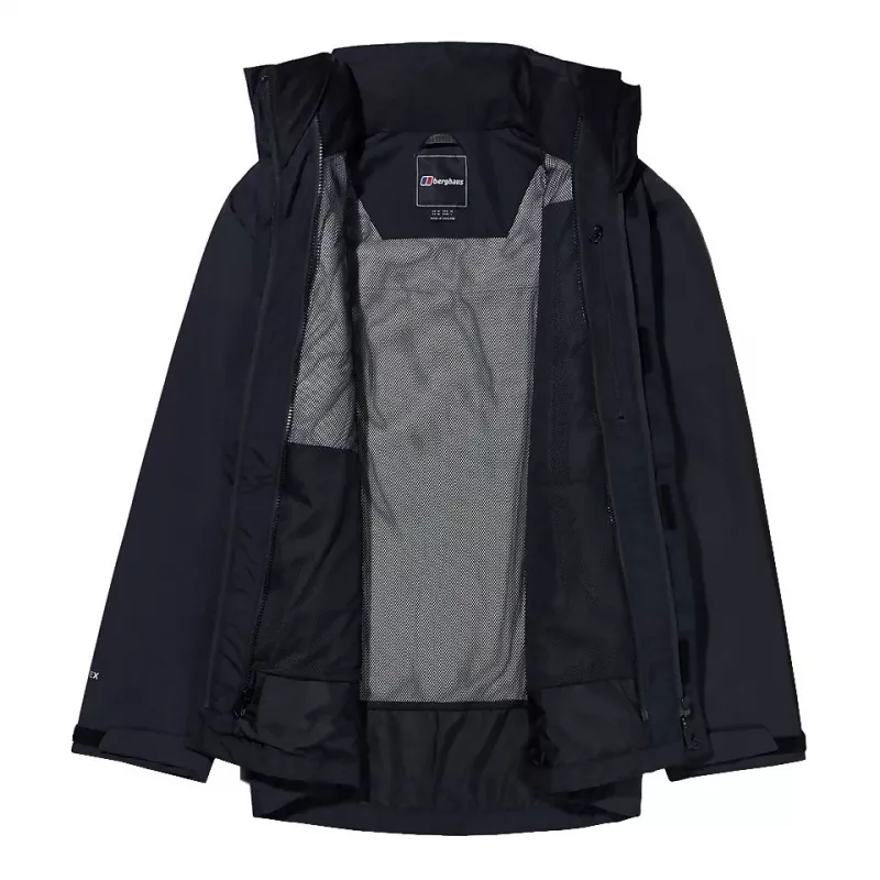 Striukių rinkinys Berghaus Deluge Pro 3.0 M + Hillwalker IA Shell M — vyriški neperšlampami viršutiniai drabužiai, juodi