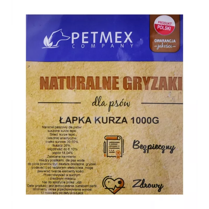 PETMEX šunų kramtukas Vištienos pėda - 1 kg