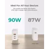AUKEY PA-B6S White Omni a Mix GaN itin greitas sieninis