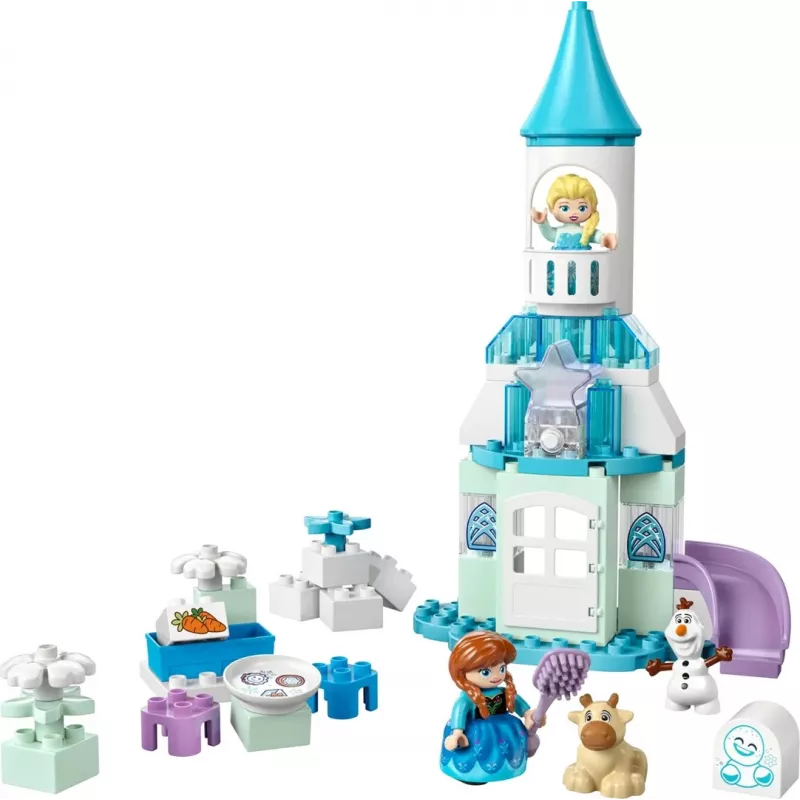 Konstrukcinis žaislas LEGO DUPLO 10455 Disney Anna ir Elsa ledo rūmų vakarėlis — DUPLO rinkinys, 54 dalys, 4 minifigūrėlės, amžius 2+