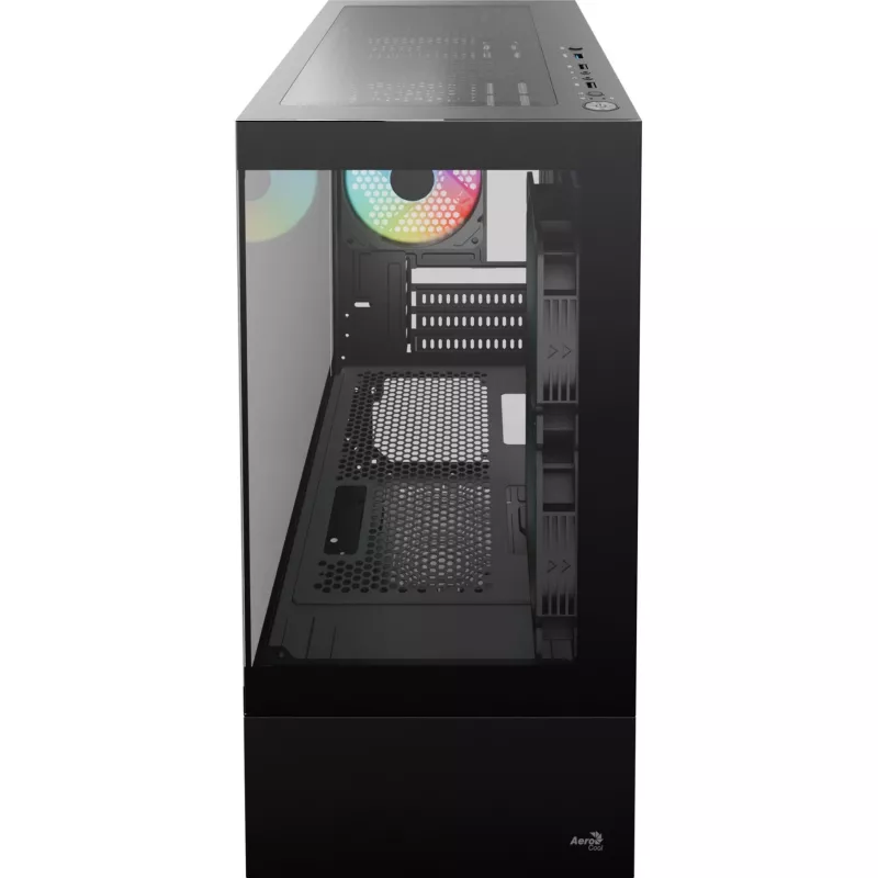 Mikro/Mini-ITX kompiuterio korpusas AEROCOOL Geh Viewport Mini-G-BK-v4 ARGB juodas