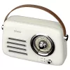 Nešiojamasis radijas SAVIO RS-02 – analoginis FM tiuneris, Bluetooth 5.3, USB maitinimas, 3 W, baltas
