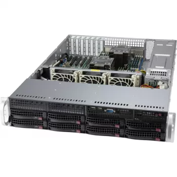 Supermicro SC825 BTQC-R1K23LPB - stovo montavimo - 2U - patobulinta, išplėstinė ATX - SATA/SAS - karšto keitimo 1200 vatų - juoda