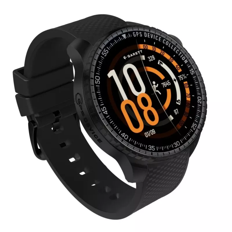 Išmanusis laikrodis Garett Compass GPS juodas — Garett Compass GPS išmanusis laikrodis, juodas