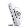 Nešiojamojo kompiuterio dokas / prievadų daugintuvas Satechi ST-UCICHS USB 3.2 Gen 1 Type-C, USB-A prievadai, SD/MicroSD, sidabrinis