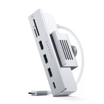 Nešiojamojo kompiuterio dokas / prievadų daugintuvas Satechi ST-UCICHS USB 3.2 Gen 1 Type-C, USB-A prievadai, SD/MicroSD, sidabrinis