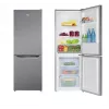 Šaldytuvas-šaldiklis AMICA FK2425.4UNTX(E) pastatomas 277 L bendras, apatinis šaldiklis 74 L, inverteris, sidabrinis, 1593×540×550 mm