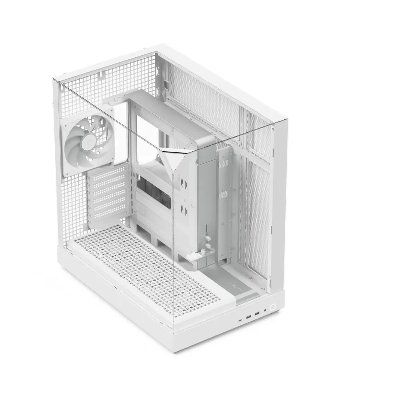 APNX Tower case V2 — balta, trys grūdinto stiklo plokštės