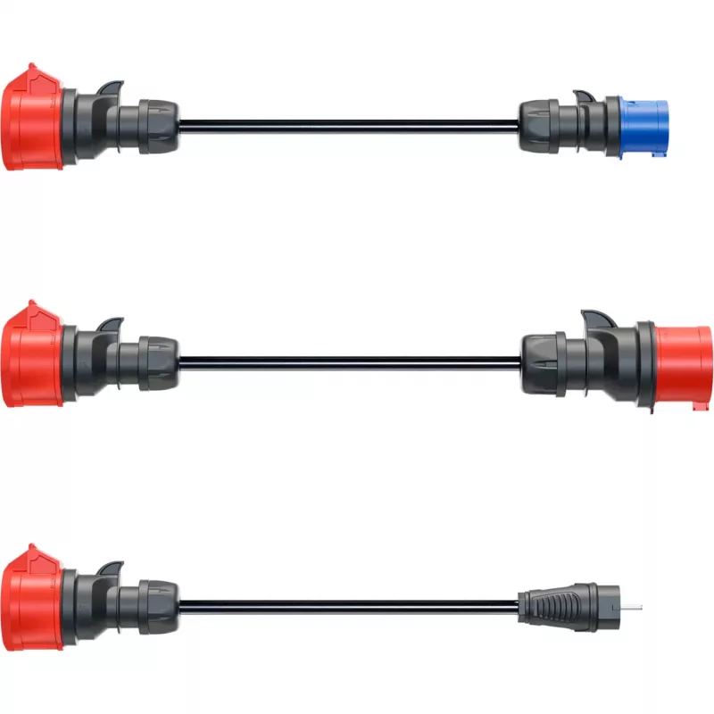 go-e adapterių rinkinys Gemini flex 11 kW, 3 dalių rinkinys (juodas, 30 cm)