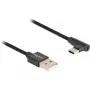 DeLOCK USB 2.0 laidas USB-A kištukas į USB-C kištuką kampinis 3 m juodas