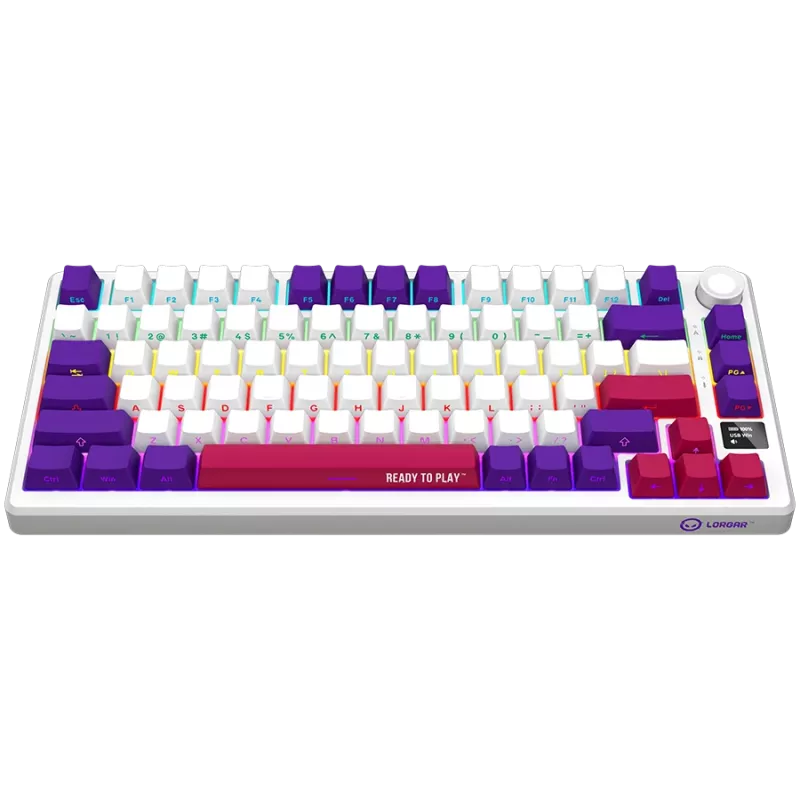 LORGAR KBP7075W, Belaidė 75% mechaninė žaidimų klaviatūra Pro, balta, EN išdėstymas
