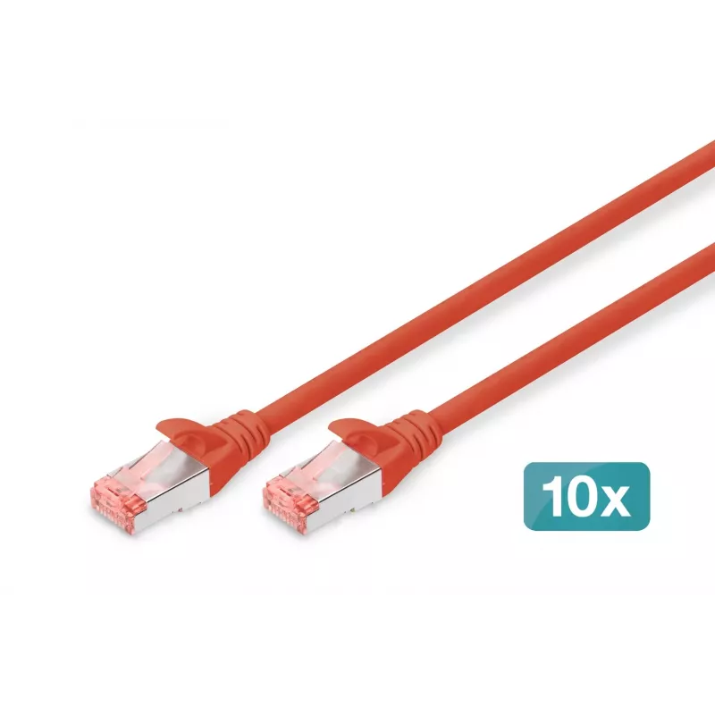 Tinklo kabelis Digitus CAT 6 S/FTP RJ-45 5m raudonas