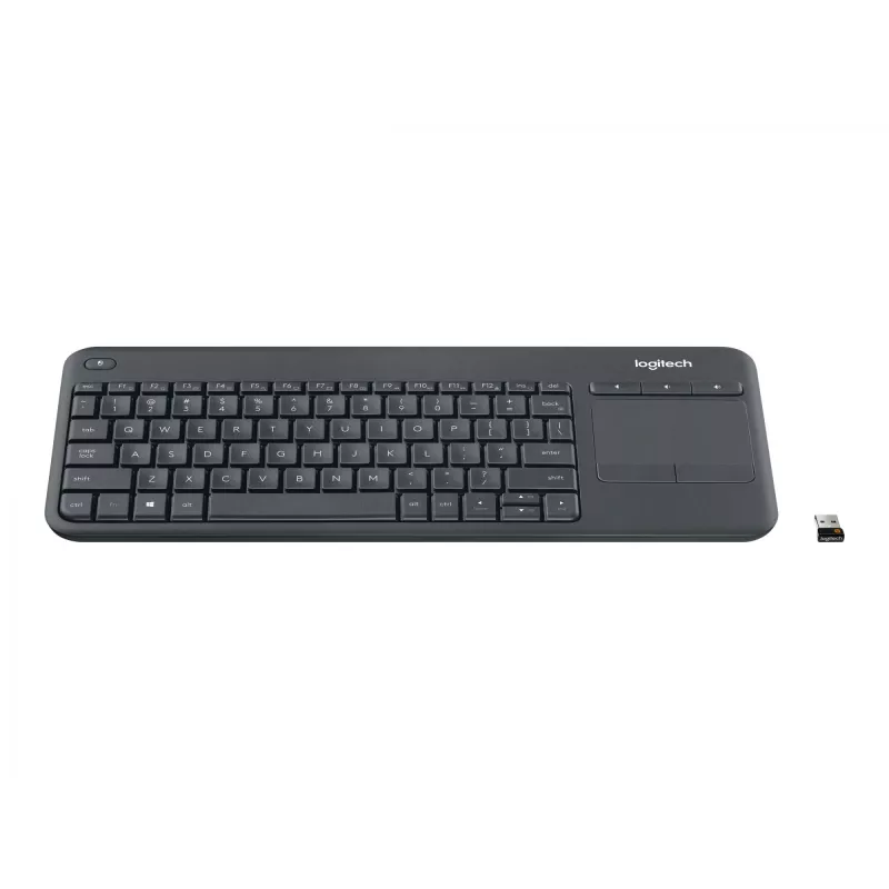 Logitech Wireless Touch Keyboard K400 Plus - klaviatūra - belaidė - 2,4 GHz - čekiška - juoda
