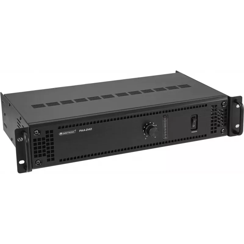 Galios stiprintuvas Omnitronic PAA-240 240W 100V — viešojo informavimo/linijinis stiprintuvas