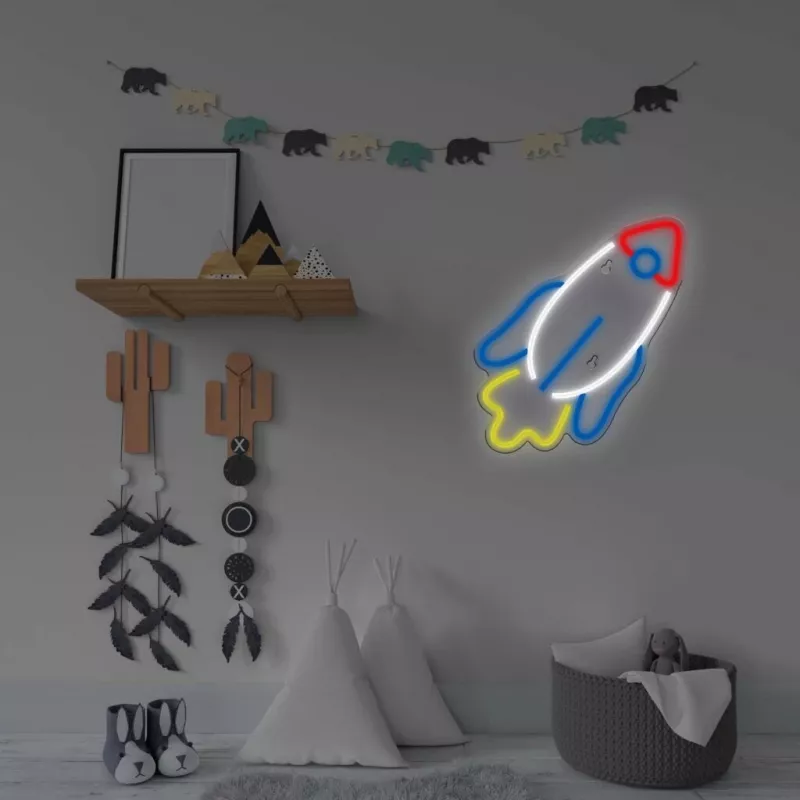 LED neoninė šviesa MANTA SNL91MT Style RAKETA – dekoratyvinis LED neoninis skydelis, modelis SNL91MT