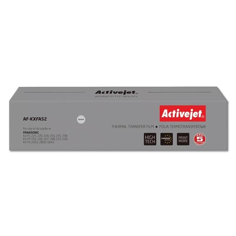 Activejet AF-KXFA52 kopijavimo plėvelė („Panasonic KX-FA52“ pakaitalas; „Supreme“; juoda)