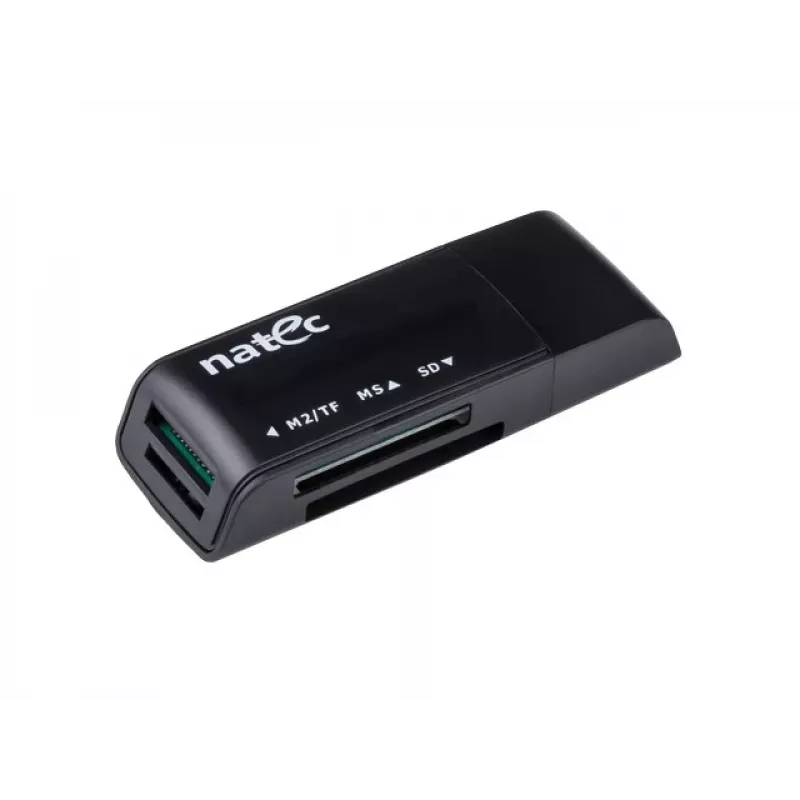 Natec MINI ANT 3 USB 2.0 Card Reader (SD, SDHC, MMC, M2, microSD), Juoda (NCZ-0560)