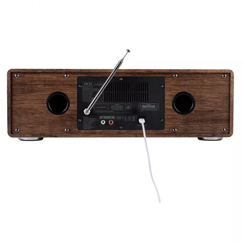 “Micro hi-fi” sistema AKAI AM-100 RHAPSODY — kompaktiška mini garso sistema su integruotu stiprintuvu ir CD/USB atkūrimu