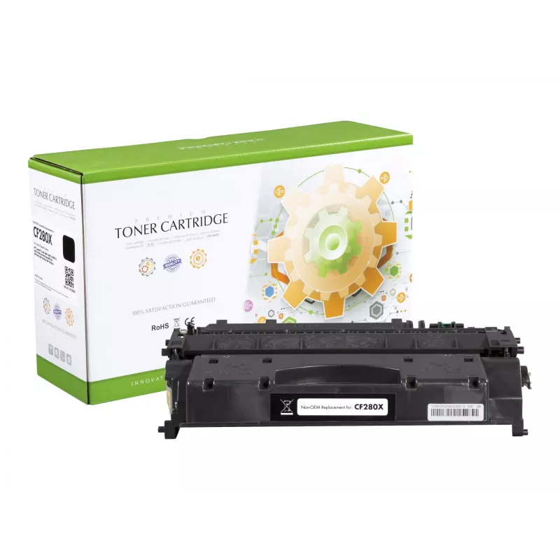 STATIC tonerių kasetė suderinama su HP CF280X juoda didelės talpos suderinama 6 900 puslapių