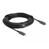 DeLOCK Active Optical USB-C Video + Data + PD kabelis 10 m Juoda