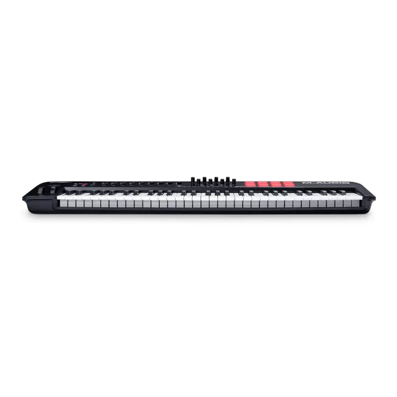 MIDI klaviatūra M-Audio Oxygen 61 MKV – 61 klavišų USB valdiklis su 16 pad'ų, 8 rankenėlėmis, ekranu, pitch bend (juoda)