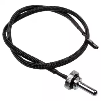 Alphacool Eiszapfen temperatūros jutiklio kištukas G1/4 - temperatūros jutiklis skysčio aušinimo sistemai - chromas - 50 cm