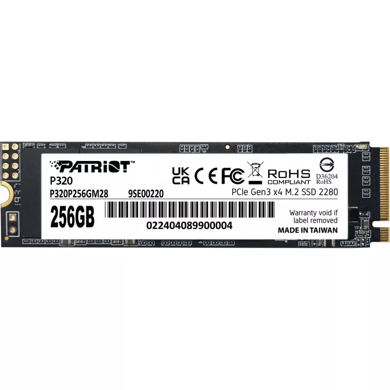 SSD diskas Patriot P320 256GB M.2 2280 PCIe 3.0 x4 NVMe