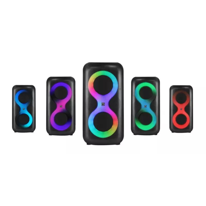 Nešiojamasis muzikos centras MANTA SPK0401B100 Bluetooth garsiakalbis, 100 W pikinė galia, FM radijas, karaoke, įmontuota baterija, X-BASS