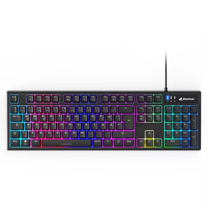 Žaidimų klaviatūros ir pelės rinkinys „Sharkoon SKILLER SGB15 Combo DE“ su vokiečių išdėstymu