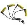 Įkraunamas ličio jonų AA 1,5 V baterijų rinkinys Nitecore NH2400 2400 mAh — 4 vnt. pakuotė