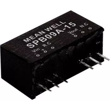 maitinimo adapteris mean well SPB09A-15, 9 W, 15 V, 0.6 A, RoHS