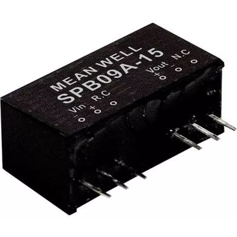 maitinimo adapteris mean well SPB09A-15, 9 W, 15 V, 0.6 A, RoHS