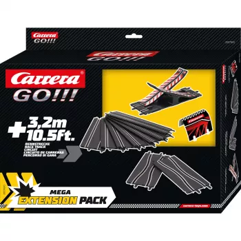 Slot car trasos praplėtimo rinkinys CARRERA GO!!! Mega Extension Pack 20071610, skirtas GO!!! masteliui