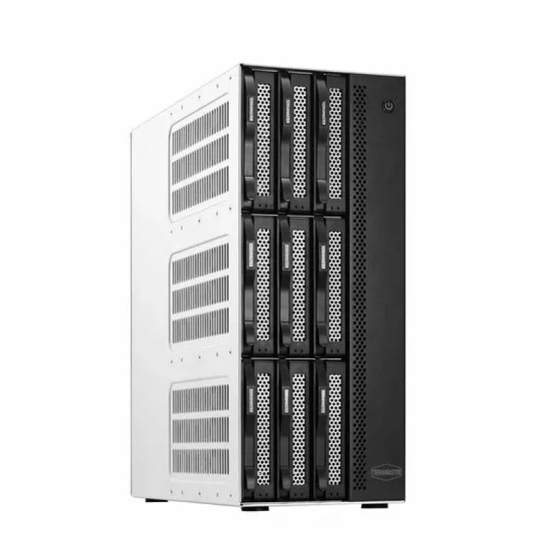 TerraMaster T9-500 PRO NAS / saugyklos serveris Stalinis „Intel® Core™ i7“ 16 GB DDR5 0 TB Pilka