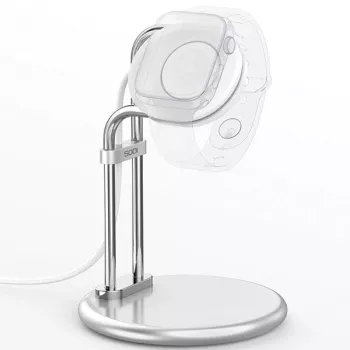 „For Apple Watch“ stovas SAW-300 indukcinis sidabrinis