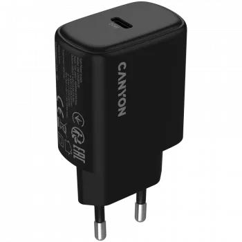 CANYON įkroviklis OnCharge 200 20W 1xPD EU juodas