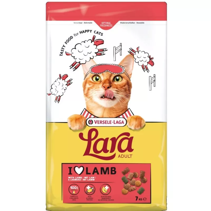 VERSELE-LAGA Lara Adult Lamb - sauso kačių ėdalo - 7 kg