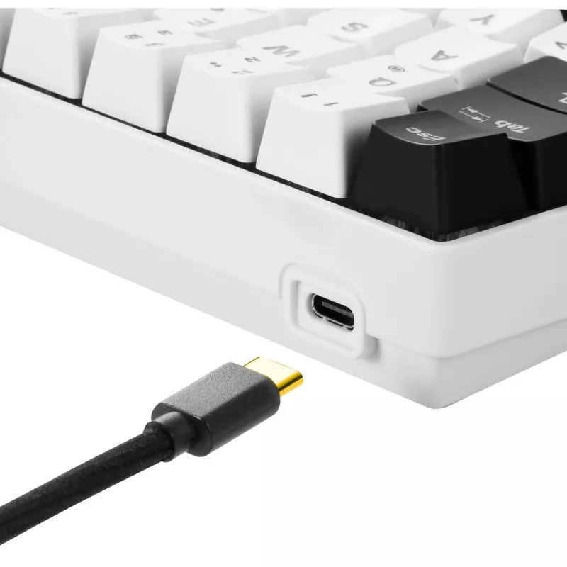 Sharkoon SGK50 S4 klaviatūra, skirta žaidimams, USB, QWERTZ, vokiška, balta, RGB LED