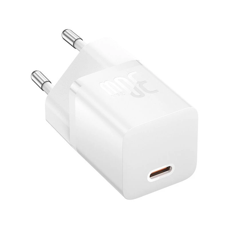Baseus P10110902213-01 USB-C GaN5 mini 30W tinklo įkroviklis Balta