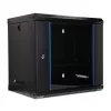 EXTRALINK LITE 9U 530X400 SIENINĖ RACK STOVO SPINTA JUODA SU LENTYNA