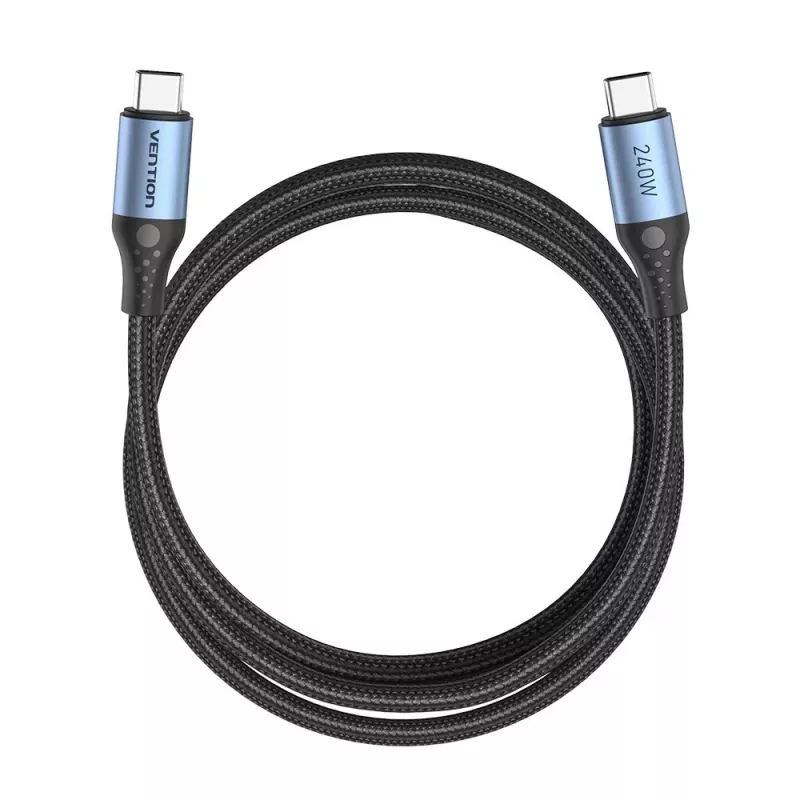 Vention USB 2.0 5A 240W 1m JUODAS USB-C į C laidas