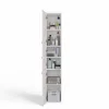 Vonios spintelė top e shop S33 BIEL — laisvai pastatoma, balta, 6 lentynos, 300×300×1700 mm