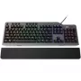 Mechaninė žaidimų klaviatūra „Lenovo Legion K500“ — pilno dydžio 104 klavišų USB, QWERTY JAV anglų k., RGB apšvietimas, pilka / juoda